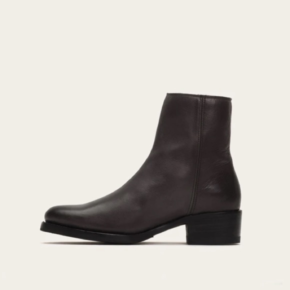 Frye Demi Zip Black Leather Chelsea Ankle Bootie - Picture 4 of 11